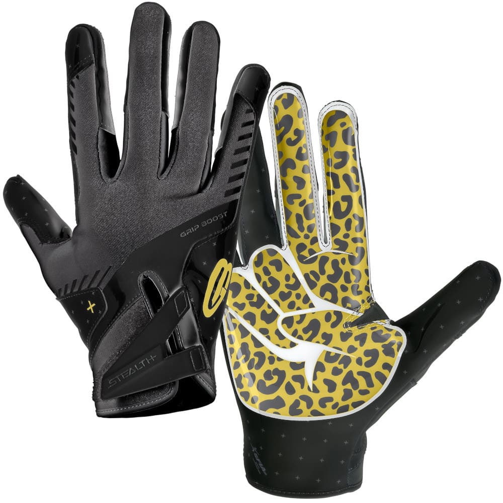 Playmaker Base: American Football Handschuhe Grip Boost Peace Stealth 6 Boost+ Black / Gold Produktbild